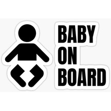 Baby On Board Arabada bebek var Sticker Etiket 19CM md1