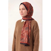 Silk Home Etnik Desen Acı Kahve 75x195 Soft Şal Çok Renkli