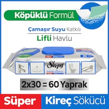 Sleepy Easy Clean Süper Kireç Sökücü Yüzey Temizlik Havlusu&Mendili 2x30 (60 Yaprak)