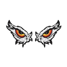 Kartal Gözleri Araba Oto Sticker Yapıştırma Renkli 2Adet