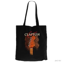 Eric Clapton Guitar Siyah Kanvas Bez Çanta