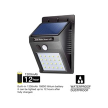20 Ledli Hareket Sensörlü Dış Mekan Solar Lamba Açık Lacivert