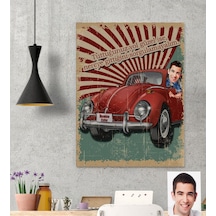Bk Gift Kişiye Özel Retro Karikatür Kanvas Tablo 50x70 Cm