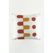 Koza Home Craft Hardal Kiremit Dairesel Desenli Boncuk Elyaf İç Dolgulu Kır Hardal