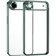 Newface Apple, Uyumlu iPhone 17 Air Razer Lensli Silikon - Yeşil