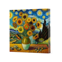 Van Gogh 10 Ayçiçekleri - Çizgisiz Yan Boyamalı Defter Diğer