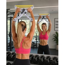 Kol Omuz Göğüs Çalıştırıcı Dirençli Fitness Egzersiz Aparatı - Lisinya Beyaz