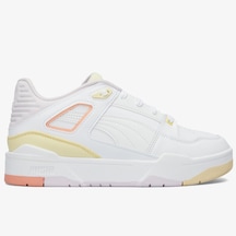 Puma Slipstream Women White Yellow Leather Sneaker Beyaz Sarı Kadın Hakiki Deri Günlük Spor Ayakkabı Beyaz - Sarı