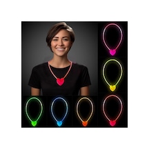 Karanlıkta Yanan Glow Kalp Şekilli Kolye 6 Renk 6 Adet Bx40 Diğer