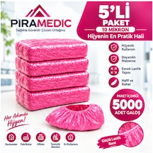 Piramedic Galoş 10 Micron 5000 Adet Pembe Galoş