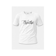 North Whiskers "breathe" Baskılı %100 Pamuklu Lacivert Minimalist Tişört Beyaz - 875672900 Beyaz - 875672900 Beyaz