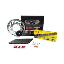 Zincir Dişli Seti Ducatı Monster 600 Cc 2000-2001 / Ducatı / Monster / 600cc / Zincir: Dıd-520vx3 Çelik -102 / Ön-arka Dişli : Jt 15t-46t / 2000-2001 1.Resim