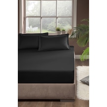 Pierre Cardin Pamuk Lastikli Çarşaf 100x200 Siyah Siyah