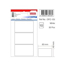Tanex Etiket Ofis Beyaz 48x80 MM 30'lu Ofc-123