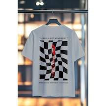 Book Orbook Formula 1 Speed %100 Pamuk Sırt Baskılı Heavy Cotton Premıum Kalite T-shırt Y348 Gri