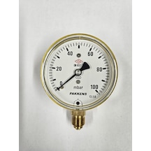 Pakkens Çap 63 Alttan 100 Mbar Diyaframlı Manometre