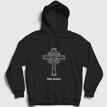 Presmono Unisex Cross Black Sabbath Kapüşonlu Sweatshirt Siyah