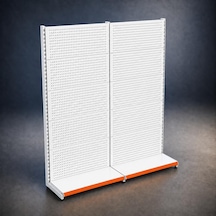 Hırdavat Rafı Ekonomik 2'li Duvar Ünitesi-bazasız H:220 Cm 40x60 Cm-antrasit Gri Çok Renkli