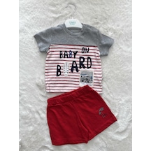 Baby On Board Şortlu 2'li Takım Kırmızı