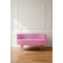 Azra Mobilya Sydney Modern İkili Koltuk Kanepe Modern Welsoft Yumuşak Kumaş Pembe Pembe