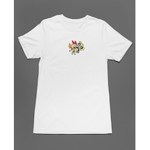 Bumeta Powerpuff Girls Buttercup Bubbles Blossom Unisex Tişört T-shirt Beyaz