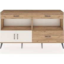 Arges Konsol 2 Raflı 3 Çekmeceli 2 Kapaklı 176x30x99 Çam-aytaşı/ç Çam-aytaşı/çam