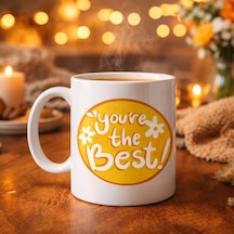 Buğz You're The Best Yazılı Porselen Kupa Model 123 Motive Edici Tasarım, Özel Hediye Fikri, Kahve & Çay Kupası Diğer
