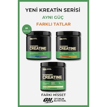 Kreatin Monohidrat 3lü Set Mavi Ahududu Portakal Aromasız 55 Servis Sporcu Performans Destekleyici