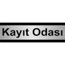 Kayıt Odası 10x20cm Gümüş Renk Metal Yönlendirme Levhası