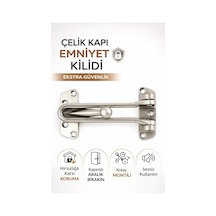 Çelik Kapı Emniyet Kilidi, Metal Güvenlik Aparatı, Hırsızlığa Karşı Ekstra Koruma, Kolay Montaj, Sessiz Kullan Genel