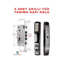Sr-1600 Wifi Akıllı Kapı Kilidi Yüz Tanıma Parmak İzi Şifre Kart Ve Görüntülü Görüşme Özellikli 5 Adet