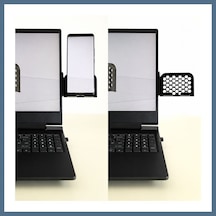 Buradabulabilirsin 3d Baskı Monitor Telefon Tutucu - Petek Desenli Laptop Kenar Telefon Tutucu-siyah Bbz