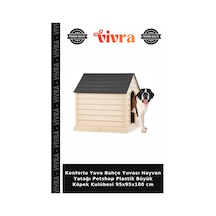 Konforlu Yuva Bahçe Yuvası Hayvan Yatağı Petshop Plastik Büyük Köpek Kulübesi 95x95x100 Cm
