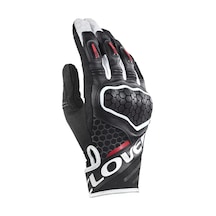 Clover Predator-2 Korumalı Motosiklet Eldiveni Siyah Beyaz Kırmızı