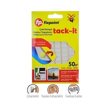 Hamur Yapıştırıcı Tack-it 50gr 1 Paket Fixpoint 65 Parça Macun Sakız Yapıştırıcı Takıt Çerçeve Afiş Duvar İz Bırakmaz