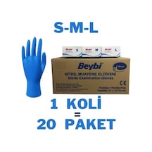 Beybi Mavi Nitril Pudrasız Eldiven 2000 Adet