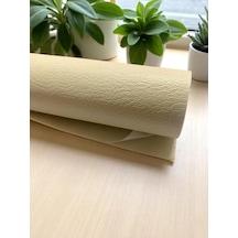 Varan Tekstil Yapışkanlı Krem Suni Deri 100 140 Cm