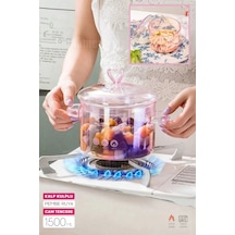 Madamev Borosilikat Cam Tencere Isıya Dayanıklı Termisil 1500cc