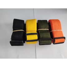 Siyah, Sarı, Haki Yeşil Ve Turuncu Renk Valiz Kemeri 4 Cm 4 Adet Çok Renkli