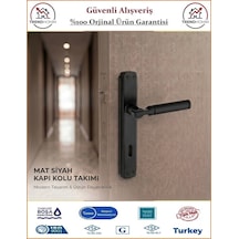 Trendhomm Parçalı Aynalı - Mat Siyah - İç Oda Kapı Kolu