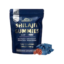 3000 Mg Shilajit Gummy Supplements Seamoss & Turmeric Zero Sugar Energy, Cortisol Balance, Sleep, Immune & Overall Health Support 60 Gummi