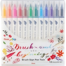 Pentel Brush Sing Pen Twin Çift Taraflı Fırça Uçlu Kalem