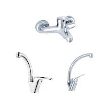 Erce Mix Kuğu Evye Lavabo Ve Banyo Bataryası Krom