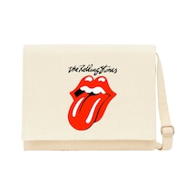 Rolling Stones Krem Kanvas Postacı Çantası
