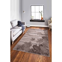 Gri Çınar 3d Kaymaz Tabanlı Makinede Yıkanabilir Halı Cnr01n11