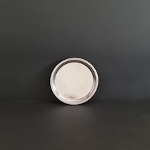 6 Adet Paslanmaz Çelik Diplomat Tabak 430 Kalite Tatlı & Pasta Servis Tabağı 14 Cm Gümüş