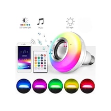 Hubrendy  Bluetooth Hoparlör Akıllı Rgb Led Işık Renk Değiştirme Ses Bombası Ampül Görünümlü