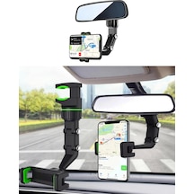 Kyrotech Dikiz Aynası, Koltuk Arkası, Çalışma Masası Telefon Tutucu, Standart, İphone, Samsung, Xiaomi, Huawei Uyumludur, 360 Dönebilen Çok Fonksiyonlu Akrobat Telefon Tutucu 2 Mixed