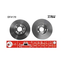Ön Fren Diski 280mm Takım Renault Laguna Iı 2001-2007 Trw