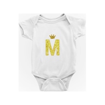Babylimon M Harfi Baskılı Bebek Zıbını Beyaz - 132150895 Beyaz